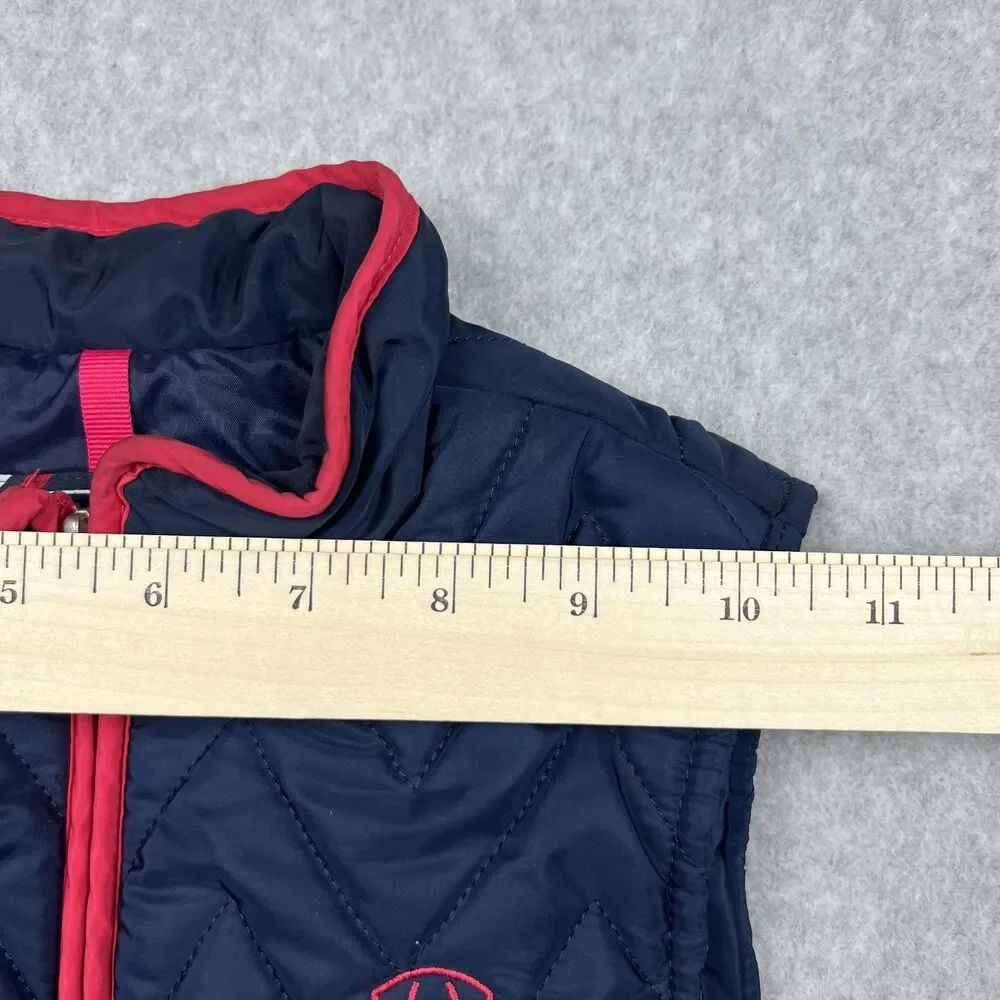 Ariat Girls 8 Navy Quilted Insulated Vest Western Equestrian Ranch Outdoor